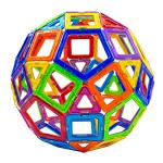 Magnetic Building Blocks Set - 112 Pieces