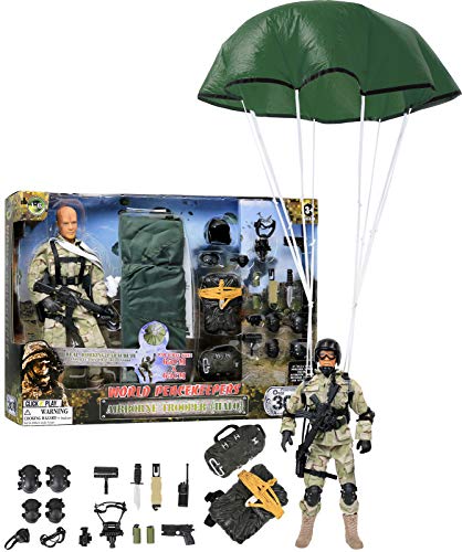 Military Paratrooper Action Figure Set