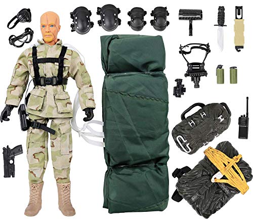 Military Paratrooper Action Figure Set