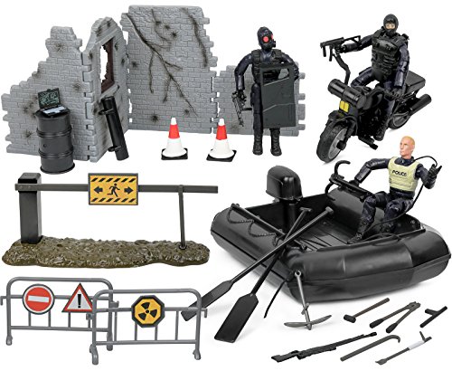 Army SWAT Patrol Playset with 32-Pieces & Vehicles