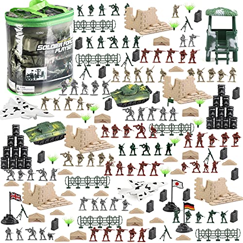 Military Action Figures Playset with 250 Pieces