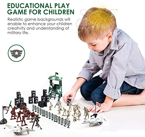 Military Action Figures Playset with 250 Pieces