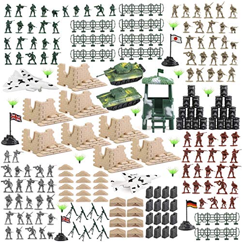 Military Action Figures Playset with 250 Pieces