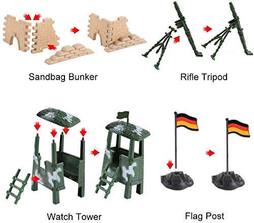 Military Action Figures Playset with 250 Pieces