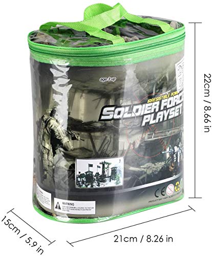 Military Action Figures Playset with 250 Pieces