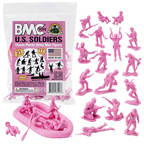 Pink BMC Plastic Army Men US Soldiers
