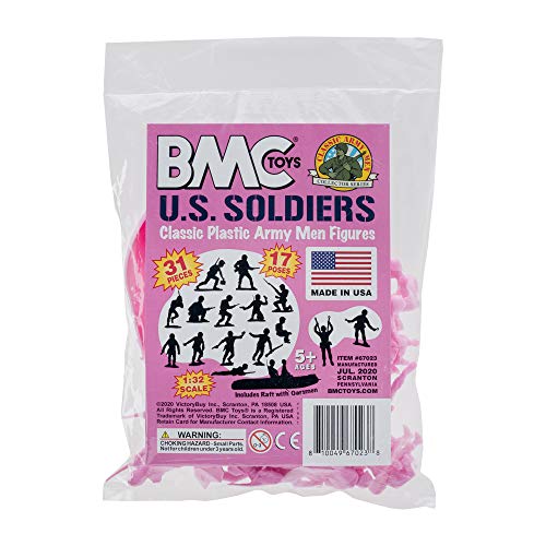 Pink BMC Plastic Army Men US Soldiers
