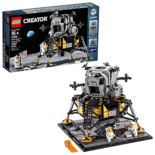 LEGO Creator Expert NASA Apollo 11 Lunar Lander 10266 Model Building Kit with Astronaut Minifigures, Collectible Home Décor, Idea