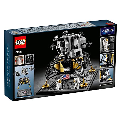 LEGO Creator Expert NASA Apollo 11 Lunar Lander 10266 Model Building Kit with Astronaut Minifigures, Collectible Home Décor, Idea