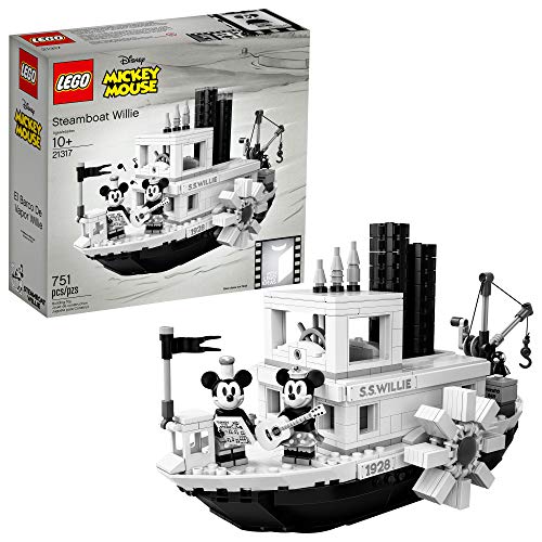 LEGO Ideas 21317 Disney Steamboat Willie Building Kit (751 Pieces)