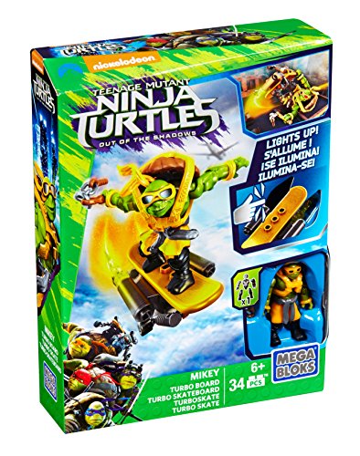 TMNT Mikey Turbo Board Playset - Mega Bloks