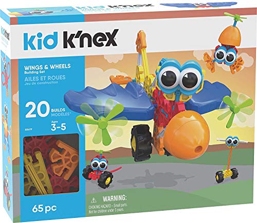 K'NEX Wings & Wheels Building Set - 65 Pieces