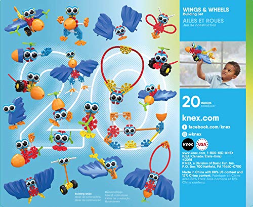 K'NEX Wings & Wheels Building Set - 65 Pieces