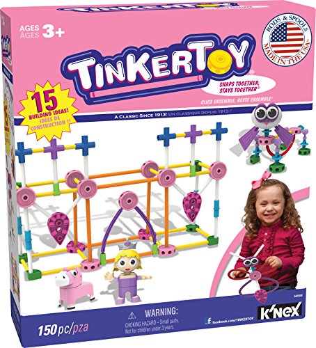 150-Piece Pink TINKERTOY Set - Ages 3+