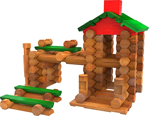 Lincoln Logs Classic Lodge Tin 107 Pieces