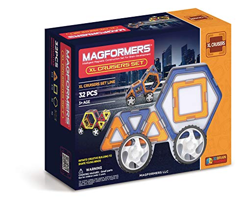 XL Magnetic Cruiser Building Blocks with Wheels