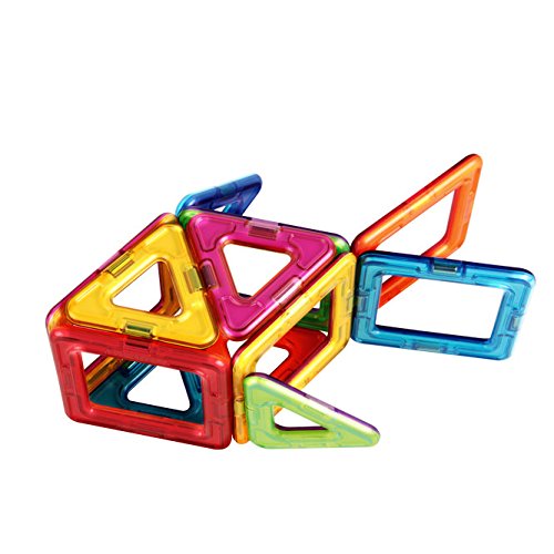 Rainbow Magformers: 20 Magnetic Geometric Building Tiles