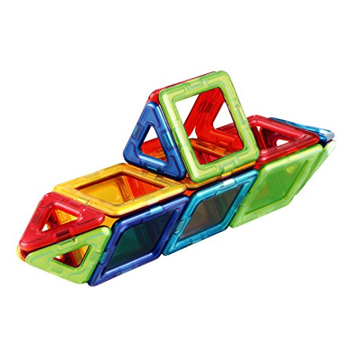 Rainbow Magformers: 20 Magnetic Geometric Building Tiles