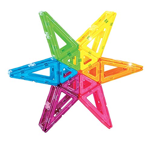 Neon Magnetic Builder Kit - 60 Pieces