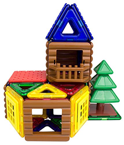 Rainbow Log Cabin Magformers Building Toy Set