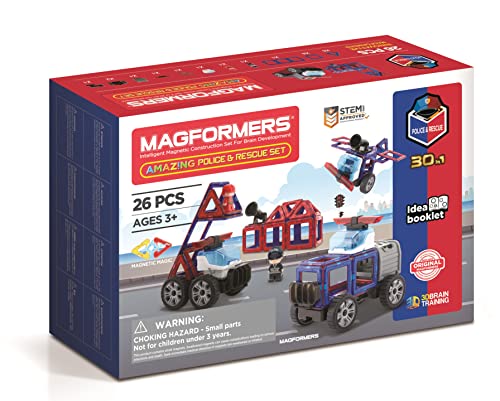 Magformers Police and Rescue Magnetic Toy Set