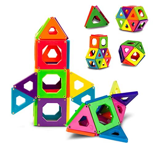 24-Piece Magnetic Tile Building Blocks Set for Kids