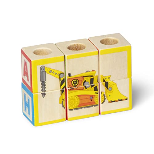 PAW Patrol Wooden ABC Block Truck with Alphabet Blocks