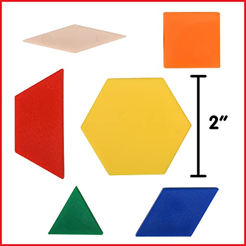 250-Piece Plastic Pattern Blocks for Early Geometry Skills