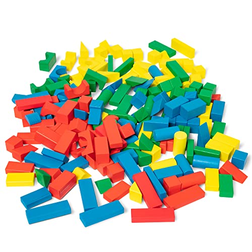 200-Piece Wooden Building Block Set