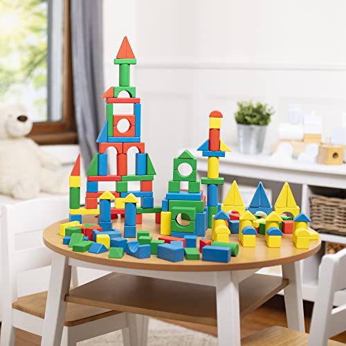 200-Piece Wooden Building Block Set