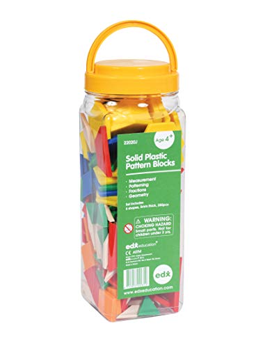 250-Piece Plastic Pattern Blocks for Early Geometry Skills