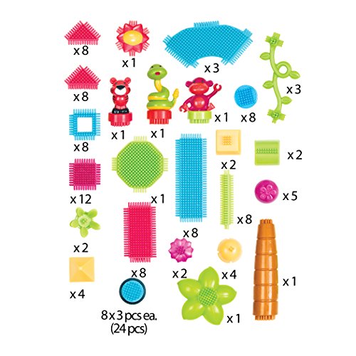 Official Bristle Blocks - 128 Pieces Bucket Toy