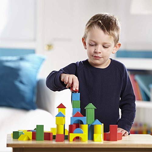 Wooden Block Set - 200pcs, 4 Colors, 9 Shapes