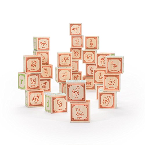 USA-Made Lowercase ABC Blocks by Uncle Goose