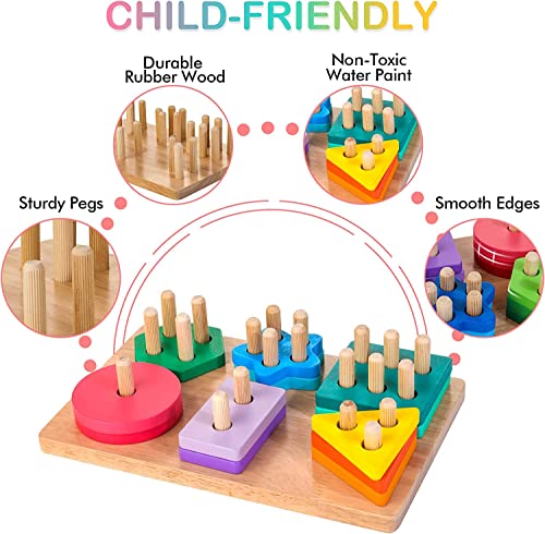 Wooden Montessori Shape Sorter Toy Set