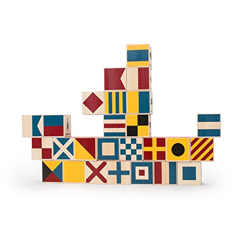 Uncle Goose Nautical Blocks with Canvas Bag - Made in The USA