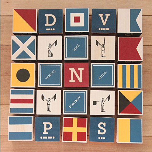 Uncle Goose Nautical Blocks with Canvas Bag - Made in The USA