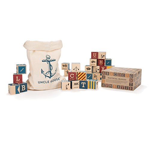 Uncle Goose Nautical Blocks with Canvas Bag - Made in The USA