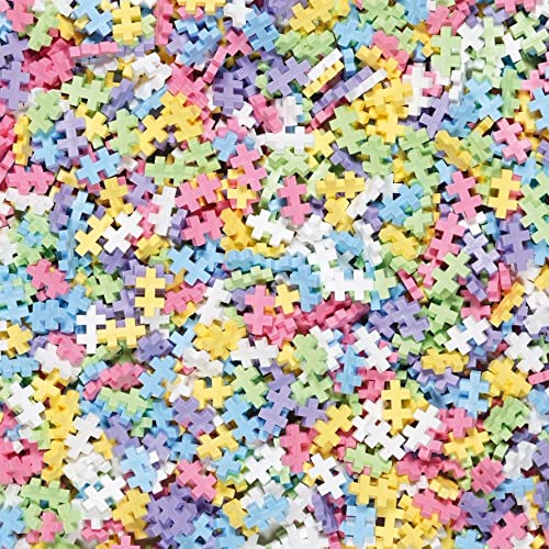 PLUS PLUS - Open Play Set - 600 Piece - Pastel Color Mix, Construction Building Stem Toy, Interlocking Mini Puzzle Blocks for Kids