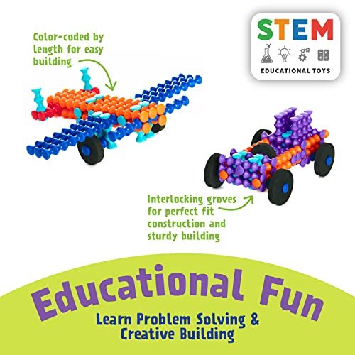 Playstix Vehicles Building Blocks Set - 130 Pieces