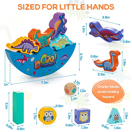 2-in-1 Building Balance Dinosaur Toy Set