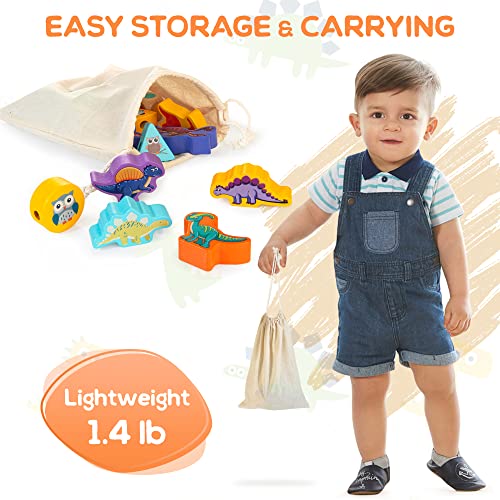 2-in-1 Building Balance Dinosaur Toy Set