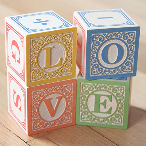 Uncle Goose Classic ABC Blocks with Wagon - Made in The USA
