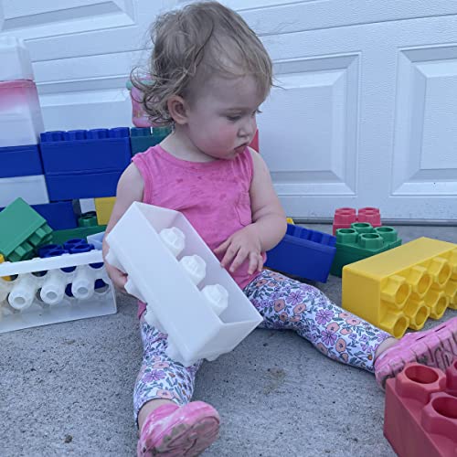 24 pc BiggoBlocks Jumbo Blocks Set | 20 Large Blocks | 4 Small Blocks | 4 Colors Red Yellow Green Blue | Made in The USA
