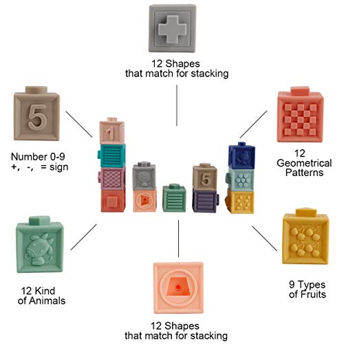 Soft Building Blocks with Educational Play - 12 PCS