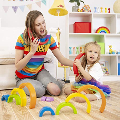 Lewo Rainbow Stacker Puzzle for Toddlers