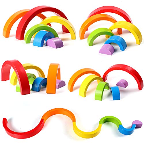 Lewo Rainbow Stacker Puzzle for Toddlers