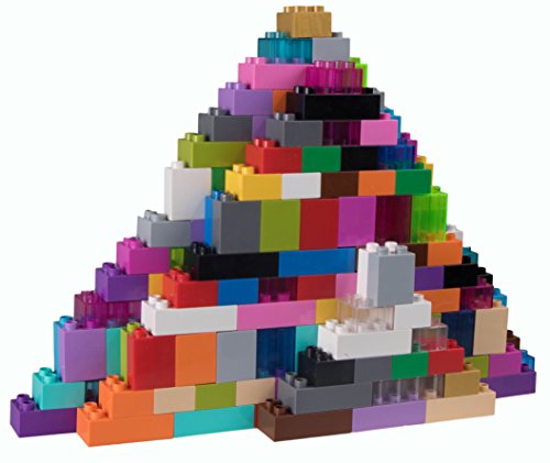 Strictly Briks Toy Building Block - Big Briks Set-Large Building Blocks for Ages 3 Years & Up, 24 Rainbow Colors, 204 Pc