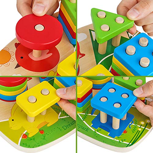 Wooden Geometric Stackable Toy for Toddlers