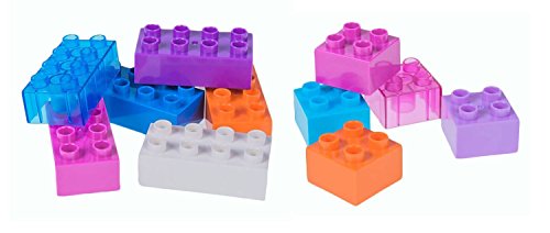 Strictly Briks Toy Building Block - Big Briks Set-Large Building Blocks for Ages 3 Years & Up, 24 Rainbow Colors, 204 Pc